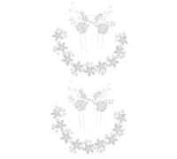 Didiseaon 2 Juegos Horquilla hair topper navideños para amigos europeo y americano Venda flor de sombrerería Perder Accesorios para el cabello Acrílico