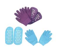 Didiseaon 2 Juegos Kit Cuidado De Manos y Pies Guantes De Gel y Calcetines Hidratantes Para Pieles Secas y Agrietadas En Color Azul Claro Incluidos