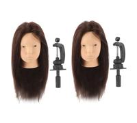 Didiseaon 2 Juegos peinado modelo cabeza Maniquí cabezal peluquería peluca cabeza de maniquí cabello maniquí cabello humano cabezas para cosmetología cabello humano pelo de verdad Seda mixta