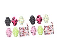 Didiseaon 2 Juegos Toallas Sanitarias Repetidas Paño De Mamá Lavable Menstrual Reutilizable De Pantalla Compresas De Tela Intimas Esterilla De Lactancia 6 Piezas * 2