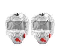 Didiseaon 2 máscaras de evacuación contra incendios, capucha de escape de | Con ventana transparente y cubierta para la cabeza, filtro de humo anti-calor, contra humo y otros contaminantes del fuego,