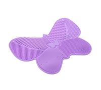 Didiseaon 2 Piezas Almohadilla De Silicona Para Fregar Alfombra De Limpieza De Cepillo Cosmético Herramienta De Limpieza De Belleza Constituir Cepillo De Limpieza Púrpura Gel De Sílice