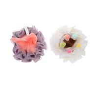 Didiseaon 2 Piezas Bola de baño puf de ducha de malla lufa exfoliante corporal esponja depurador corporal exfoliante depurador de cuerpo tómate un baño toallita de baño herramienta nylon