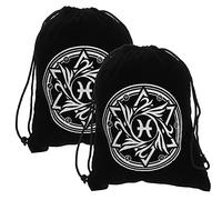 Didiseaon 2 Piezas bolsa con cordón satín bolsos de lazo bolsa de de joyas tarotista makeup bag maletin de maquillaje bolsas con cordones carta del tarot mochila de cuerdas franela