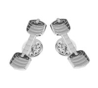 Didiseaon 2 piezas Broche de Aleación de Zinc con Diseño de Mancuernas Pin de Dibujos Animados Resistente para Mochilas para Estudiantes Decoración Portátil y Segura