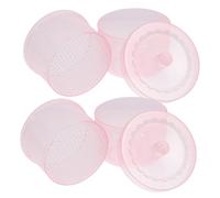 Didiseaon 2 Piezas Caja de limpieza del cabezal de molienda esmalte de gel taza esterilizadora de herramientas de manicura Bandeja de remojo para herramientas de manicura bandeja de plástico