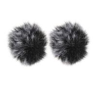 Didiseaon 2 piezas Cubierta Protectora para Micrófono de Solapa Diseño Antiviento Clip de Compatible Mayoría de Micrófonos para Estudio Conferencias y Grabaciones