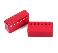 Didiseaon 2 piezas Cubiertas de Latón para Pastillas de Guitarra Eléctrica de Protección Totalmente Cerrada para Pickup Humbucker y Single Coil Color Rojo Previene Corrosión y Oxidación