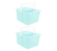 Didiseaon 2 Piezas Cubo de Plástico para Pintar Mango, Lavadora de Pinceles Fácil de Limpiar, Adecuado para Artistas, Color Verde Duradero y Multifuncional