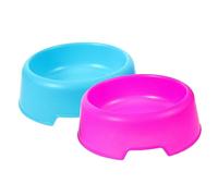 Didiseaon 2 Piezas Cuencos para Mascotas de Plástico Tazones para Perros y Gatos Diseño Ergonómico Antideslizante Gran Capacidad y Colores Candy Azul y Rosa