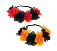 Didiseaon 2 Piezas De Guirnalda De Fiesta Cintas Para El Pelo Mascarada Cosplay Guirnalda De Pelo Floral Aros Elásticos Para La Cabeza Disfraz De Halloween Tocado Disfraces
