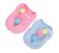 Didiseaon 2 Piezas de Ropa Abrigada para Cachorros y Conejos, Chalecos Adorables de Forro Polar Coral, Cómodos y Transpirables Ocasión