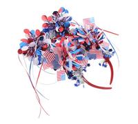 Didiseaon 2 Piezas Diademas Patrióticas de Americana Accesorios de Fiesta para Diademas Festivas Rojas Blancas para Celebraciones Julio y Memorial Day