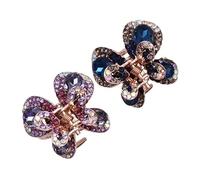 Didiseaon 2 Piezas Empuñadura De Diamante Pequeño Clip De Garra De Novia Clip De Plátano Sombreros Para Mujeres Clip De Flequillo De Mariposa Nupcial Tiara Accesorios Para El Cabello Cristal