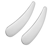 Didiseaon 2 Piezas Espátula Cosmética Iluminando Maquillaje Iluminador Máscara Cuchara Productos Crema Para Manos Revestimientos Cuidado Tapa Spa Hinchado Cucharón Gel Tinte Acero Inoxidable