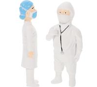 Didiseaon 2 Piezas Figuras Médicas Miniatura Decoración Realista para Paisajes y Maquetas Modelos de Personas Color para Casitas y Kits de Juguete Educativos