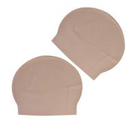Didiseaon 2 Piezas Gorra Calva de Látex Elástica para Adultos Hombres Color Café Ajuste Ceñido para Maquillaje Profesional y Eventos de Fiesta de Disfraces