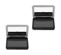 Didiseaon 2 Piezas Paleta de Maquillaje Magnética Negra con 18 Compartimentos y Espejo, Diseño Robusto y Recargable Adecuado para Sombras de Ojos y Iluminadores en Viajes