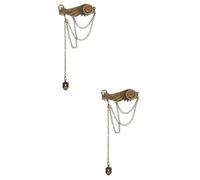 Didiseaon 2 Piezas Pasadores De Engranajes De Vapor Horquilla Punk Pasador De Pelo Steampunk Accesorios Para El Cabello Antiguos Steam Punk Horquillas Presilla Lateral Ala Perder