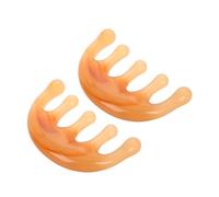 Didiseaon 2 Piezas peine meridiano Peine de masaje peine para el cuero cabelludo masajeador facial masaje facial peine gua sha cepillo de pelo guasha rascador de pelo resina Coffee