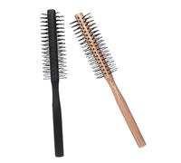 Didiseaon 2 Piezas peine pelo rizado curly hair cepillo curly rizos peine circular rodillos peine masaje cepillo para peinar el cabello cepillo pelo para cabello grueso madera