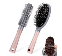 Didiseaon 2 Piezas Peine Rizador Cepillo Desenredante Peine Desenredante Para Mujeres Cepillo Redondo Para Cabello Mojado Cabello Fino Para Secar Secador