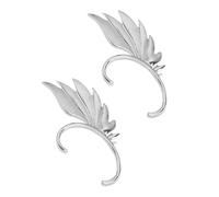 Didiseaon 2 piezas Pendientes Manguito Alas Retro Clip Sin Piercing para Mujer Accesorio Moda Fiesta Cumpleaños Navidad