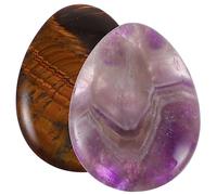 Didiseaon 2 Piezas Piedras Naturales Piedra Masaje Cristal Masajes Naturales Cristales Curativos Brillo Piedra Masaje Para Relajarse Lustre Broma Roca Raspador Forma Espato
