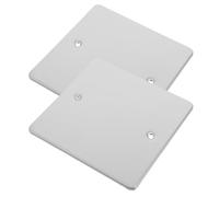 Didiseaon 2 Piezas Placa Embellecedora de Acero Inoxidable Cepillado para Interruptores, Cubierta Ciega Cuadrada Resistente a Rayaduras para Hogar y Oficina