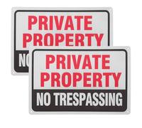 Didiseaon 2 Piezas Señal de Advertencia de Metal Placa Privada sin Entrada Señales de Seguridad para Exteriores Aviso de Prohibición para Jardín y Propiedad