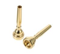 Didiseaon 2 Piezas Soplador de trompeta de latón reemplazo de boquilla de trompeta boquilla de trompeta portátil accesorios para instrumentos piezas de repuesto de trompeta boquillas Dorado