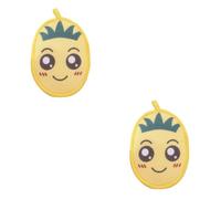 Didiseaon 2 Piezas toalla de baño esponja exfoliante diseño de moda puffs de para mujer accesorios de para mujer arena fina lavado de cuerpo por el barro Perder Piña