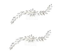 Didiseaon 2 Piezas tocado de boda tocado de novia accesorios para el cabello de boda tiara pasador de pelo joyería de peine de mujer peine de cristal Diamante horquilla Pedazo de cabello