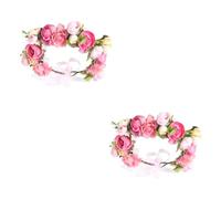 Didiseaon 2 Piezas Tocado De Novia Accesorios Nupciales Tiara Para La Boda De La Novia Diadema Rosa Tocados De Novia Para Boda Accesorios Para El Cabello De Flores Decorar Las Flores