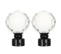 Didiseaon 2 Tapones de Cabeza Accesorios Retro para Barra de Cortina de Hierro Negro para Uso Diario en Dormitorio y Sala