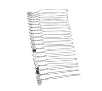 Didiseaon 20 Peine De Hierro Pinza De Pelo De La Boda Peines De Pelo Plateado Elegante De Alambre Estilo Nupcial Despedida De Soltera Chicas Cable Novias De Boda Chapado