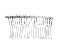 Didiseaon 20 Peine De Hierro Pinza De Pelo De La Boda Peines Peine De Pelo Plateado Elegante Peine De Alambre Estilo Nupcial Despedida De Soltera Chicas Cable Novias Peine De Boda Chapado