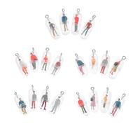 Didiseaon 20 Piezas de Colgantes de Plástico con Figura de Persona para Charms Manualidades, No Se Deforman, Ideales para Pulseras y Llaveros Decorativos Varios estilos