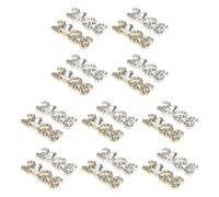 Didiseaon 20 Unidades Nail Ornaments Número Charms Plateados y Dorados para Arte de Uñas Decoraciones Planas con Brillo para Fiestas Bodas y Graduaciones