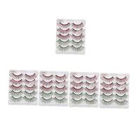 Didiseaon 25 Pares Pestañas Postizas De Colores 5d Magnético Pestañas De Colores Espejo Circular De Ratán Pestañas Postizas Magnéticas Latigazos Rizado 3d De Imitación Valija