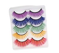 Didiseaon 25 Pares Pestañas postizas disfraz estados unidos pestañas aspecto natural traje rojo charm pestañas belleza pestañas colores Accesorios colocar Perder