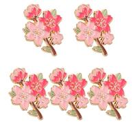 Didiseaon 25 Piezas Broche Flor de Cerezo Pin de Solapa de Aleación Resistente y Brillante Accesorio Floral Rosa para Ropa Vestidos y Mochilas Decoración Versátil para Mujer