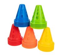 Didiseaon 25 Piezas Conos de Patinaje Marcadores Apilables y Resistentes al Viento para Entrenamiento de y Obstáculos Ruedas para Práctica Deportiva