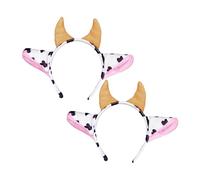 Didiseaon 2piezas Diadema Infantil De Cuernos De Vaca Accesorio De Disfraz De Carnaval y Fiesta Cinta De Pelo Ligera y Cómoda Para Niño Niña Decoración Divertida Para Cumpleaños y Actuacione