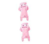 Didiseaon 2piezas Disfraz De Mascota Rosa De Cerdito para Perros y Gatos para Halloween y Navidad Poner y Cómodo