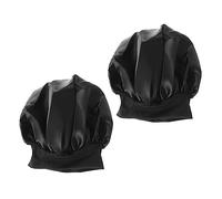 Didiseaon 2piezas Gorro de Dormir Diadema Elástica Alta y Lado para Mujeres Quimioterapia Anticaída Negro