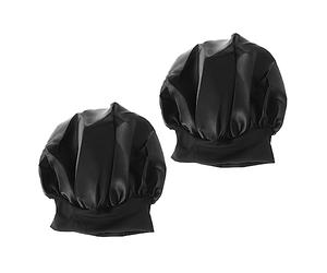 Didiseaon 2piezas Gorro de Dormir Diadema Elástica Alta y Lado para Mujeres Quimioterapia Anticaída Negro