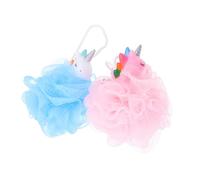 Didiseaon 2piezas Kit Bebe Bolas De Baño Unicornio Exfoliante De Burbujas Bolas De Malla