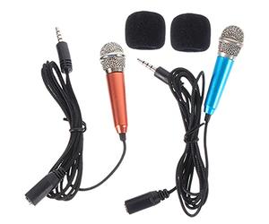 Didiseaon 2piezas Mini Micrófono Portátil Para Cantar y Grabar Micrófono De Teléfono Celular Miniatura Para Uso En Directo y Audiciones