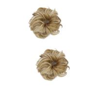 Didiseaon 2piezas Moño Postizo De Extensión De Cabello Rizado Para Mujer Coletero De Cabello Sintético Curly Diseño Elegante